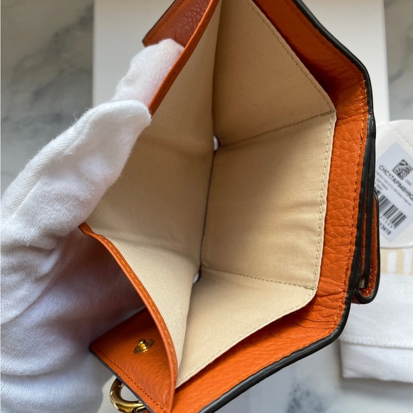 Sold! Chloe Alphabet Trifold Wallet Leather Mini Soft Ebony - Picture 5 of 16